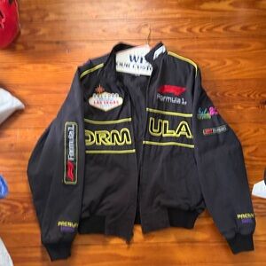 PacSun Black Bomber Jacket with Yellow Accents